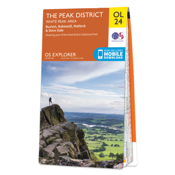 Ordnance Survey Map of The Peak District - White Peak Area