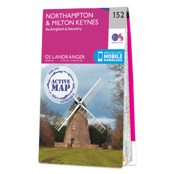 Ordnance Survey Map of Northampton & Milton Keynes