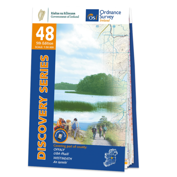 Ordnance Survey Ireland Map of Offaly and Westmeath: OSI Discovery 48