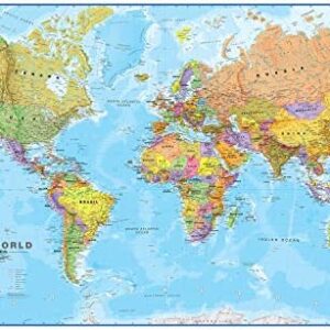 Maps International - Giant World Map - Mega-Map Of The World - 201cm (w) x 116.5cm (h) - Full Lamination